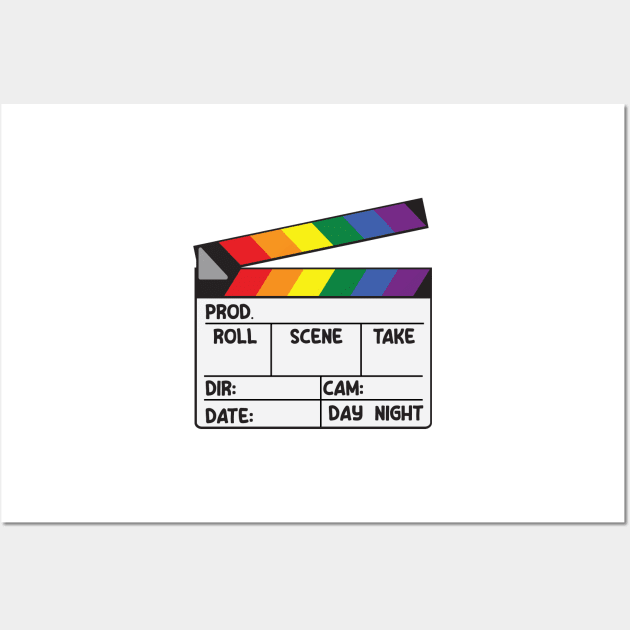 Film Slate - Rainbow Pride Wall Art by LaLunaWinters